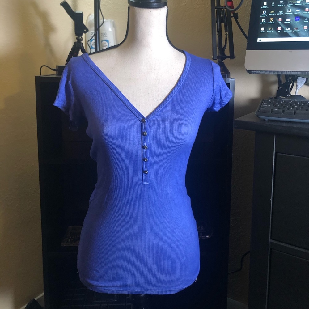 Guess Perfect Henley Jewel Button Top